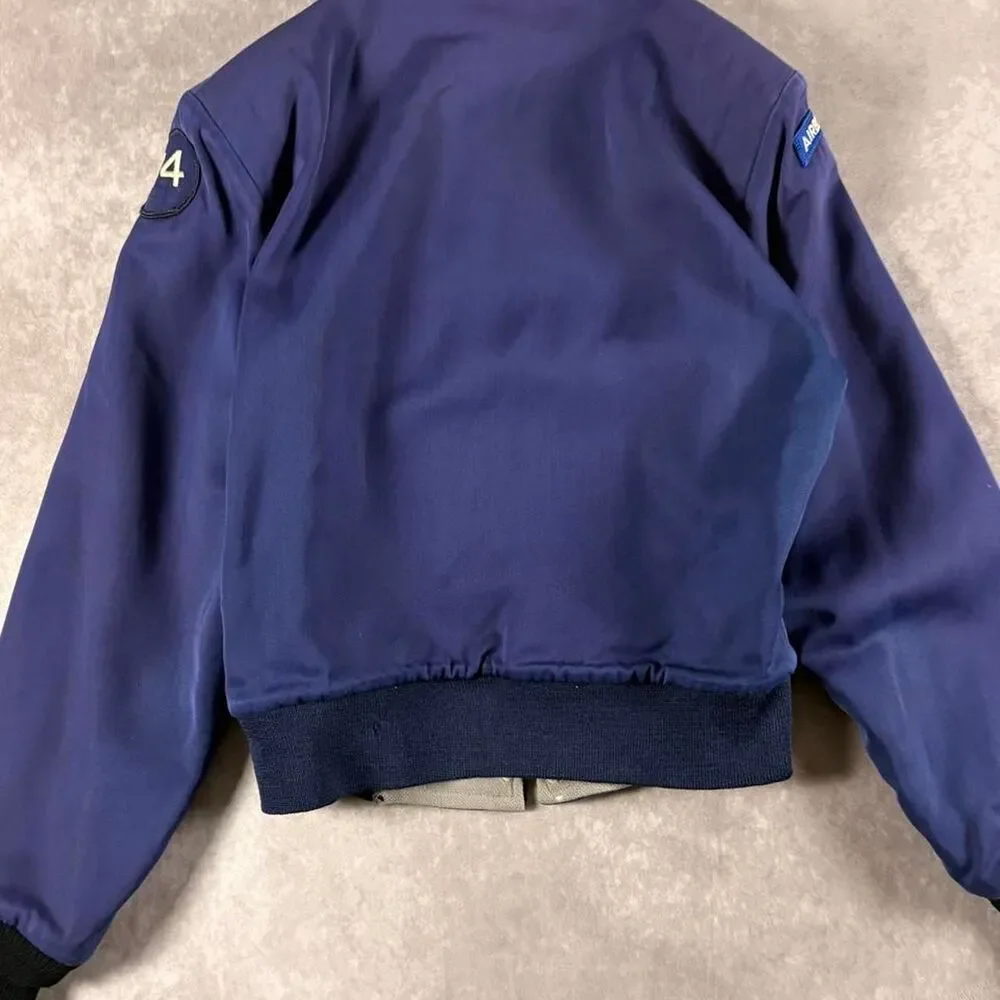 vintage 1966 usafa hirsch tyler full zip cadet jacket size 38 short